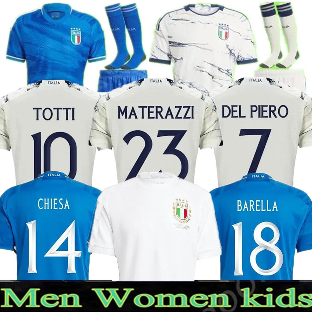 2023 italys 125th Anniversary soccer jerseys 23 24 Player version Fans Italia TOTTI CHIESA football Shirts 2024 RASPADORI RICCI LORENZO Men set kids kit uniform, 125th patch
2023 italys 125th Anniversary soccer jerseys 23 24 Player version Fans Italia TOTTI CHIESA football Shirts 2024 RASPADORI RICCI LORENZO Men set kids kit uniform, 125th patch