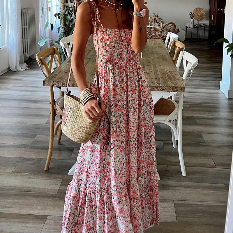 Casual Dresses Summer Women Sexy Floral Print Corset Bohemian Dress Elegant Fashion Strap Sleeveless High Waist Long Ruffle Maxi Outfits, Pink
Casual Dresses Summer Women Sexy Floral Print Corset Bohemian Dress Elegant Fashion Strap Sleeveless High Waist Long Ruffle Maxi Outfits, Pink