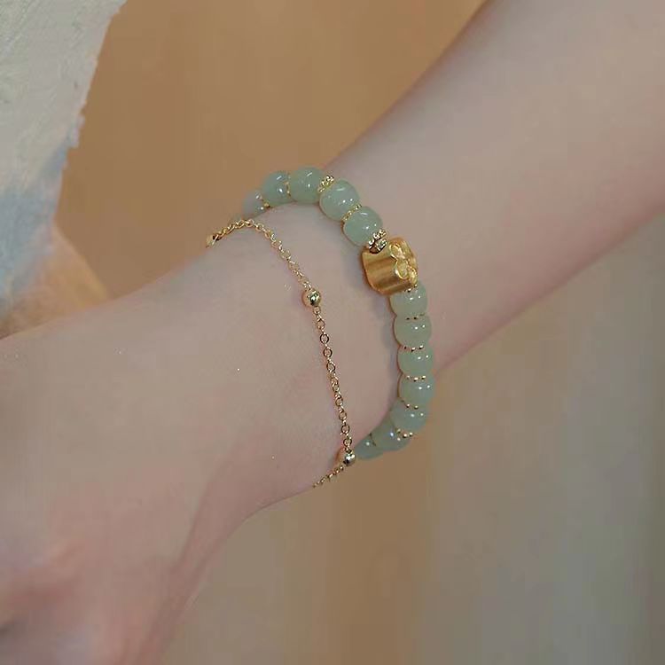 Zhenhetian Jade Hand String Bracelet for Women Peach Blossoms Fresh and Fashionable Qingshui Mother's Day Gift
Zhenhetian Jade Hand String Bracelet for Women Peach Blossoms Fresh and Fashionable Qingshui Mother's Day Gift