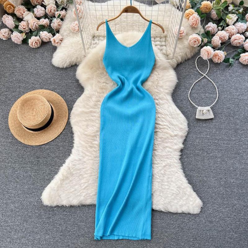 Casual Dresses Amolapha Women Summer Sleeveless Solid Color V-Neck Sexy Slim Waist Sheath Knitted Vest Dress Vestidos, Beige
Casual Dresses Amolapha Women Summer Sleeveless Solid Color V-Neck Sexy Slim Waist Sheath Knitted Vest Dress Vestidos, Beige