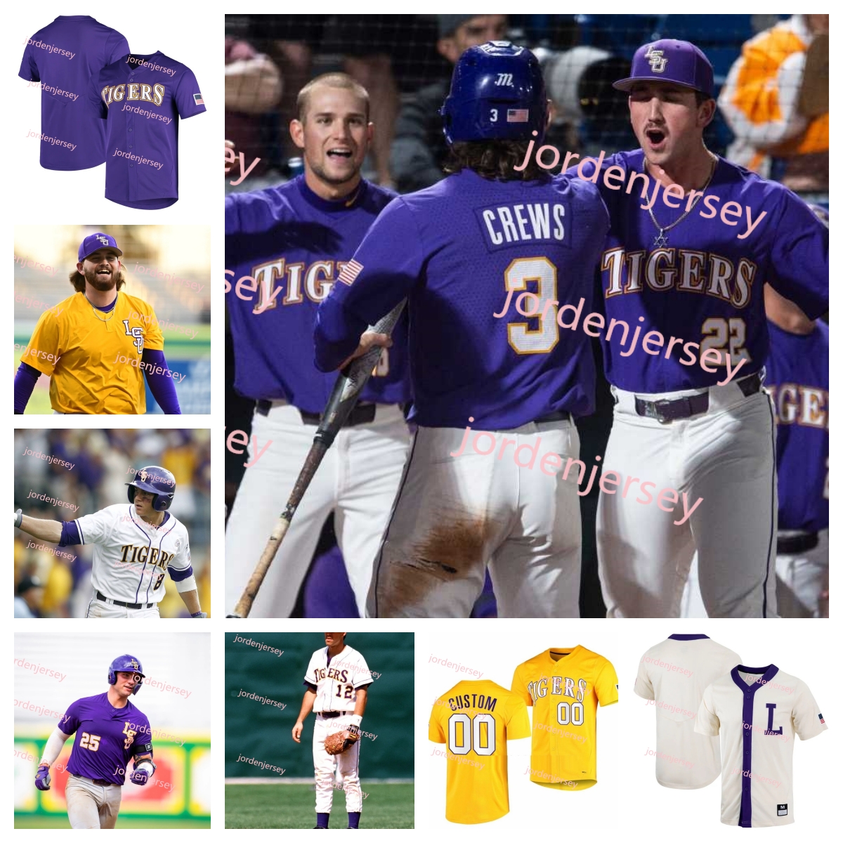 Alex Bregman DJ LeMahieu 2023 CWS LSU Baseball Jersey 4 Josh Smith 24 Cade Beloso Brock Mathis Zack Hess Jake Fraley Custom Stitched Mens Youth LSU Tigers Jerseys, White tigers stripes
Alex Bregman DJ LeMahieu 2023 CWS LSU Baseball Jersey 4 Josh Smith 24 Cade Beloso Brock Mathis Zack Hess Jake Fraley Custom Stitched Mens Youth LSU Tigers Jerseys, White tigers stripes