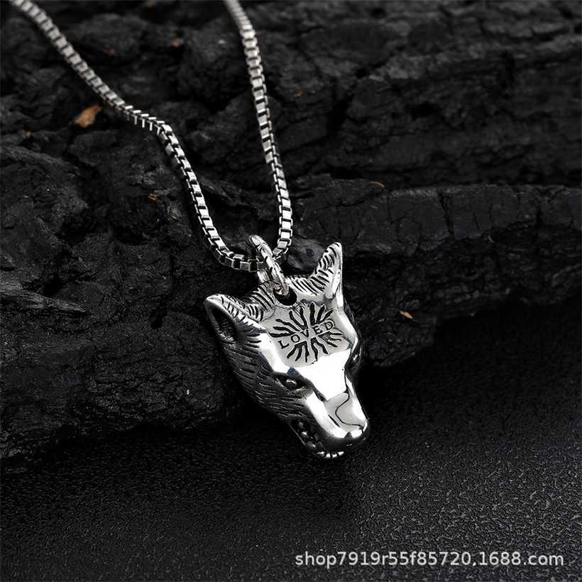 2023 Gujia S925 Sterling Fashion Wolf Head Men's and Women's Punk Silver Necklace Gift, White
2023 Gujia S925 Sterling Fashion Wolf Head Men's and Women's Punk Silver Necklace Gift, White