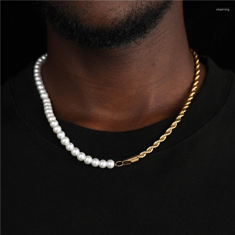Chains US7 Stainless Steel Rope Chain Pearl Splice Necklace For Men Women Hip Hop Rapper Basic Accessories Wholesale Jewelry 2023
Chains US7 Stainless Steel Rope Chain Pearl Splice Necklace For Men Women Hip Hop Rapper Basic Accessories Wholesale Jewelry 2023