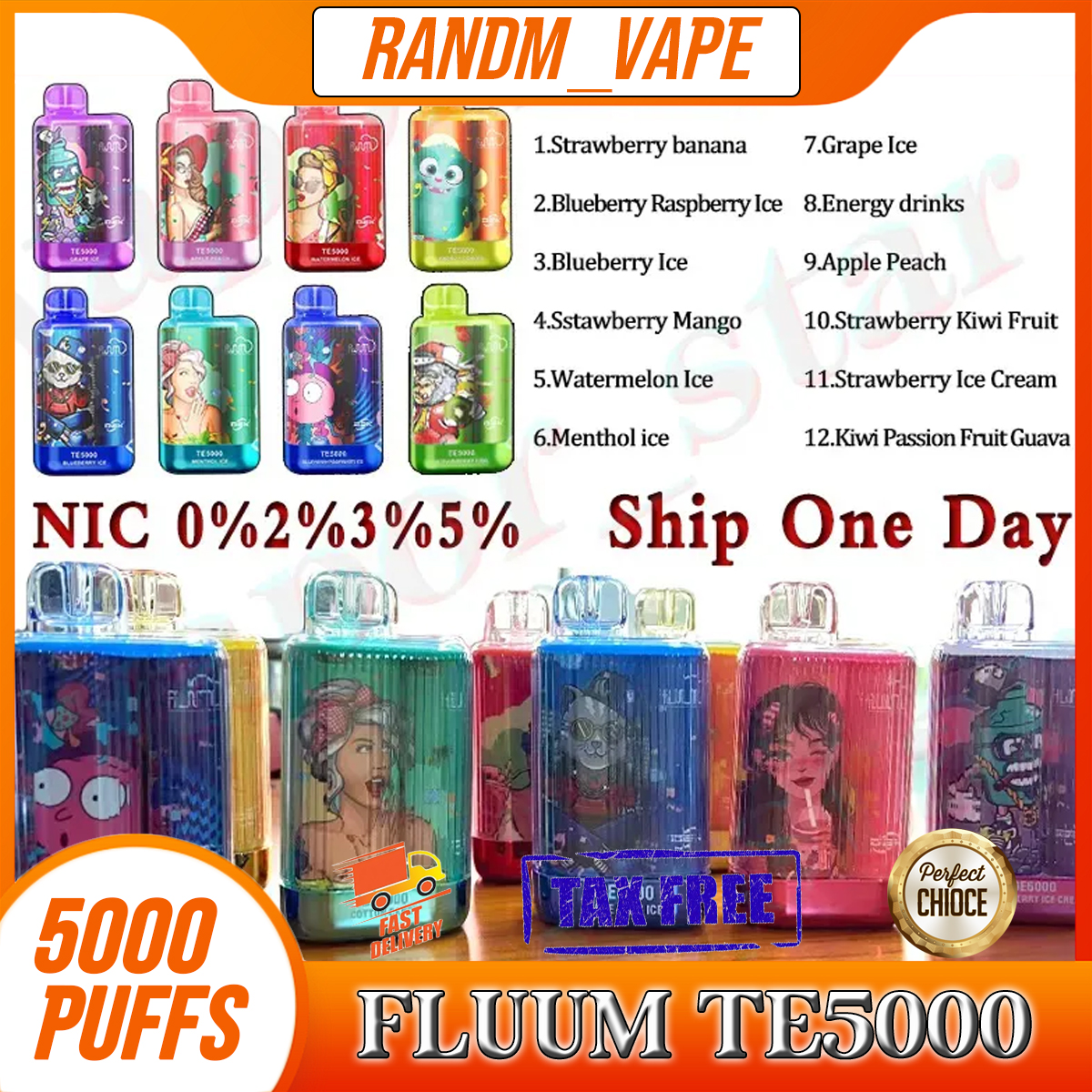 Original Fluum bar TE5000 Puffs 2% 3% 5% Bc5000 DisposableE Cigarettes VapeStarter Kit Prefilled pod 12ml 650 mah Battery Vape Pen 5000 PUFFS bar cigvapes de6000
Original Fluum bar TE5000 Puffs 2% 3% 5% Bc5000 DisposableE Cigarettes VapeStarter Kit Prefilled pod 12ml 650 mah Battery Vape Pen 5000 PUFFS bar cigvapes de6000