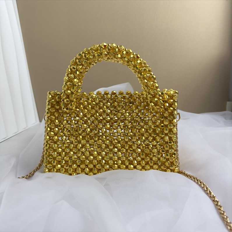 Gold and Silver Small Square Bag Sparkling Handheld Crossbody Dual purpose Beaded Bag Temperament Banquet Girl Handmade Finished Gift 230625, Silver5
Gold and Silver Small Square Bag Sparkling Handheld Crossbody Dual purpose Beaded Bag Temperament Banquet Girl Handmade Finished Gift 230625, Silver5