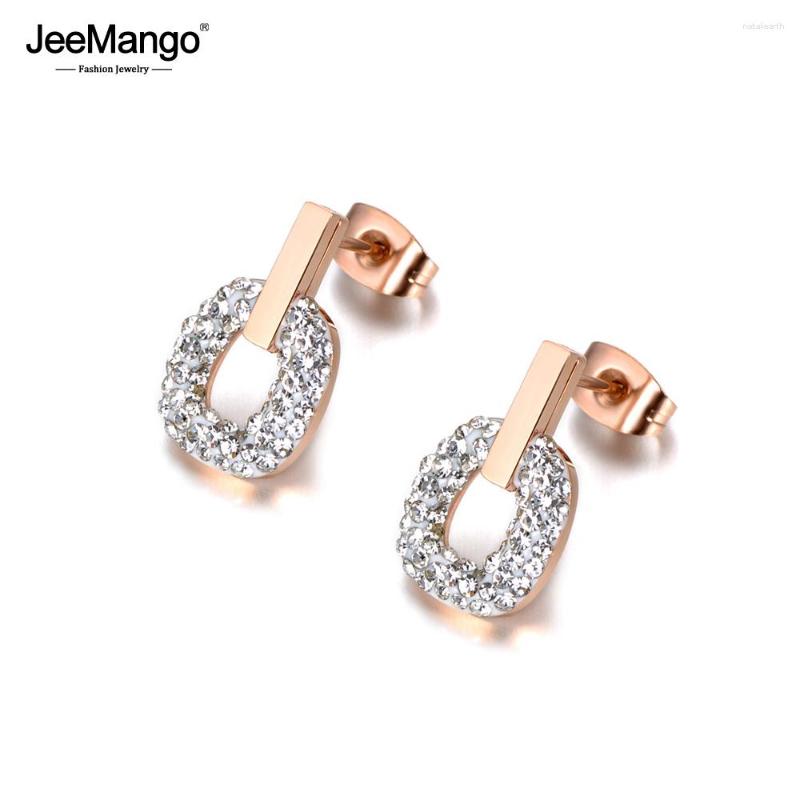 Stud Earrings JeeMango Classic White Clay Crystal For Women Stainless Steel Wedding Boucle D'oreille JE18047
Stud Earrings JeeMango Classic White Clay Crystal For Women Stainless Steel Wedding Boucle D'oreille JE18047