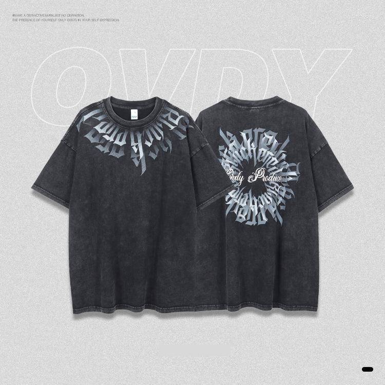 Men's T Shirts Washed Punk Retro Dark Print Clothes Tops Couples Unisex Loose Front And Back Pattern High Street Short Sleeve T-shirt Summer, Hei
Men's T Shirts Washed Punk Retro Dark Print Clothes Tops Couples Unisex Loose Front And Back Pattern High Street Short Sleeve T-shirt Summer, Hei