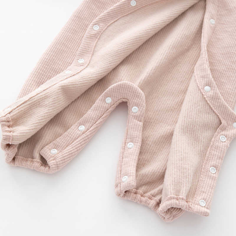 0-1-year-old spring plush baby girl climbing suit long-sleeved cute hooded romper baby one-piece children's wear L230625