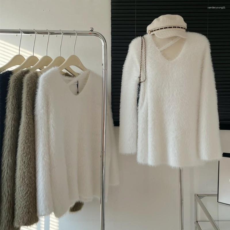 Women's Sweaters Lauri Laki Imitation Sweater Women Fashion Loose V-neck Pullover Autumn Winter Tops 2023, Black
Women's Sweaters Lauri Laki Imitation Sweater Women Fashion Loose V-neck Pullover Autumn Winter Tops 2023, Black