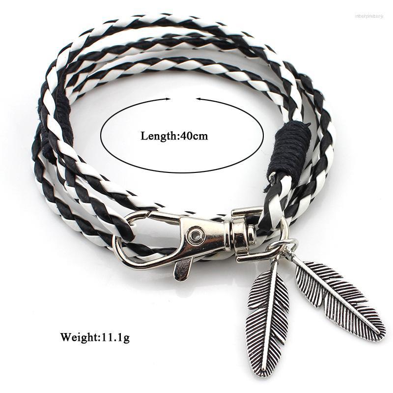 Strand Ladies Multilayer Braided Leather Bracelet Vintage Feather Pendant 2023 Fashion High Quality Trend Party Ornaments
Strand Ladies Multilayer Braided Leather Bracelet Vintage Feather Pendant 2023 Fashion High Quality Trend Party Ornaments