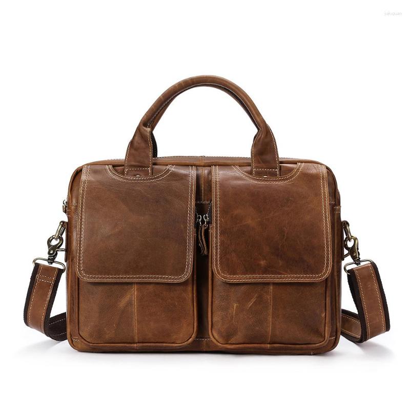 Briefcases Genuine Leather Bag Men Handbag Male Briefcase Laptop Businss Zip Shoulder Messenger Crossbody Bags For, Black
Briefcases Genuine Leather Bag Men Handbag Male Briefcase Laptop Businss Zip Shoulder Messenger Crossbody Bags For, Black