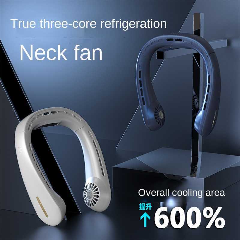 New Mini Hanging Neck Fan Portable Air Conditioner USB 5000mah Rechargeable Air Cooler 5 Speed Electric Fan For Outdoor