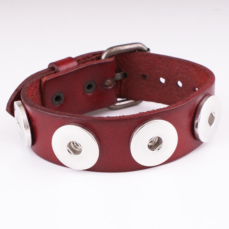 Charm Bracelets 28cm Men DAD Top Genuine Leather Cowhide 18mm Snap Button Bracelet T1281
Charm Bracelets 28cm Men DAD Top Genuine Leather Cowhide 18mm Snap Button Bracelet T1281