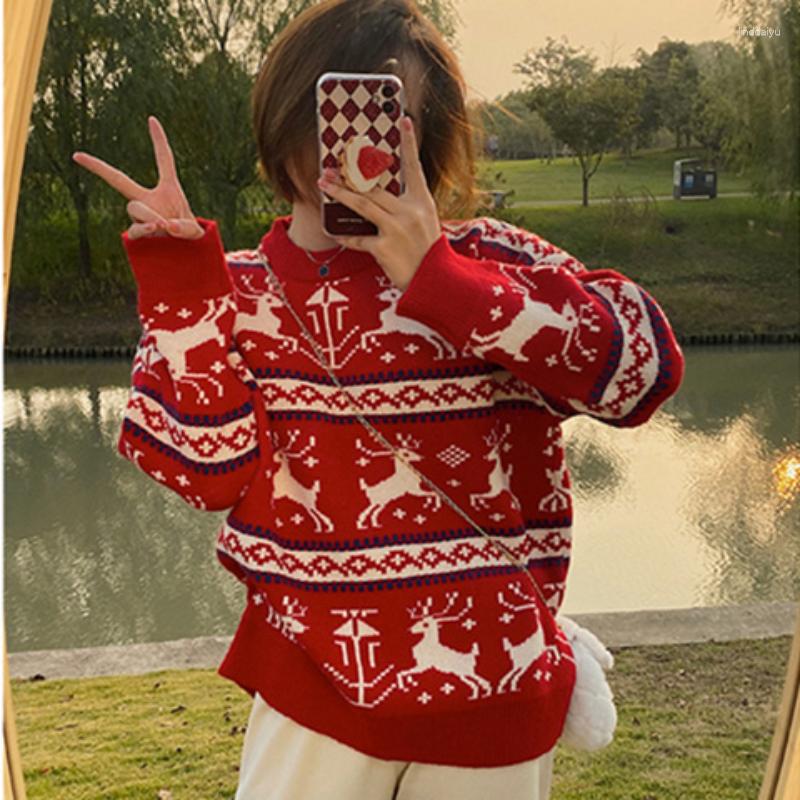 Women's Sweaters Year Loose Pullover Sweater Christmas Elk Women Winter 2023 Casual Long Sleeve O Neck FemaleTops, Red
Women's Sweaters Year Loose Pullover Sweater Christmas Elk Women Winter 2023 Casual Long Sleeve O Neck FemaleTops, Red