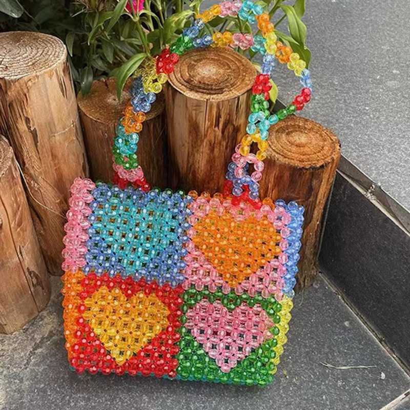 New Four Hole Love Colorful Beaded Shoulder Bag Fashionable and Fresh Large Capacity Shopping Bag Tote Bag 230625, Color panel
New Four Hole Love Colorful Beaded Shoulder Bag Fashionable and Fresh Large Capacity Shopping Bag Tote Bag 230625, Color panel