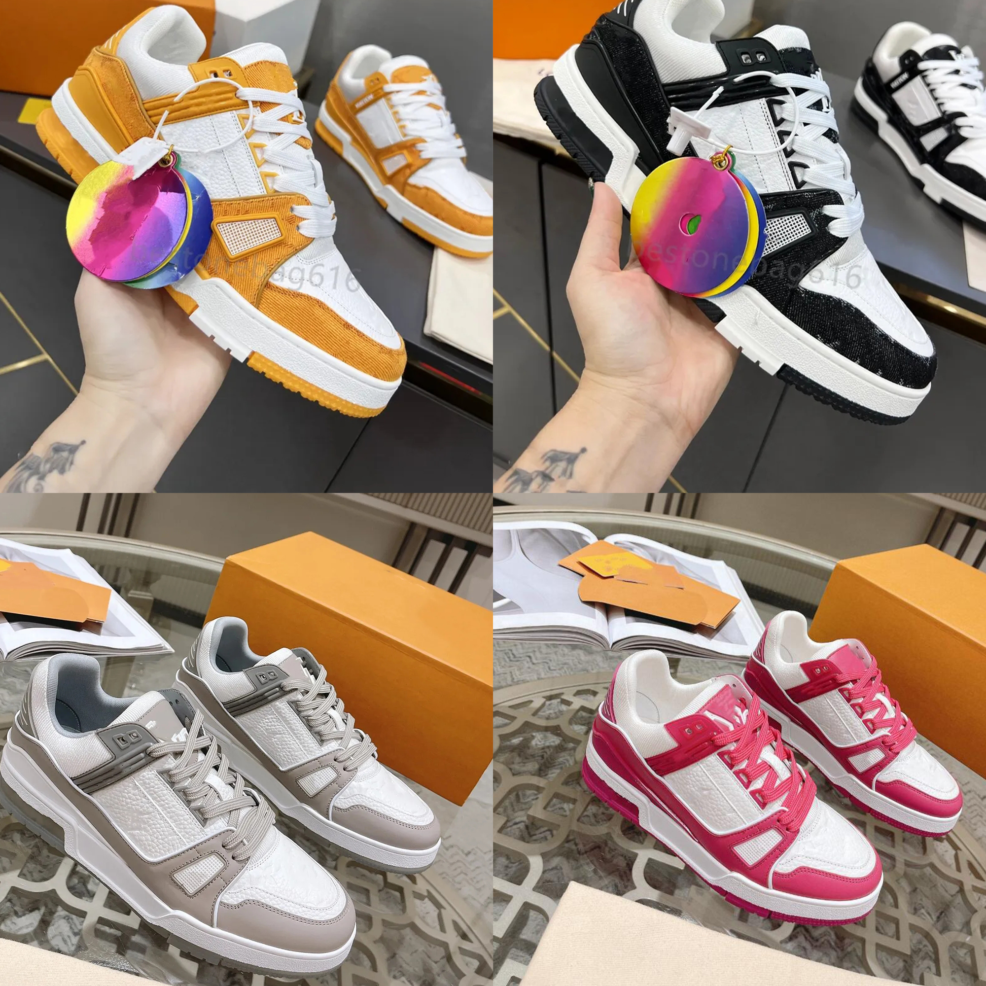 Top Quality Luxury trainer sneakers fashion brand men Designer shoes Genuine leather sneaker Size 36-44 Casual Shoes Mens Sports Trainers Low Dunker Women Flat Shoe
Top Quality Luxury trainer sneakers fashion brand men Designer shoes Genuine leather sneaker Size 36-44 Casual Shoes Mens Sports Trainers Low Dunker Women Flat Shoe
