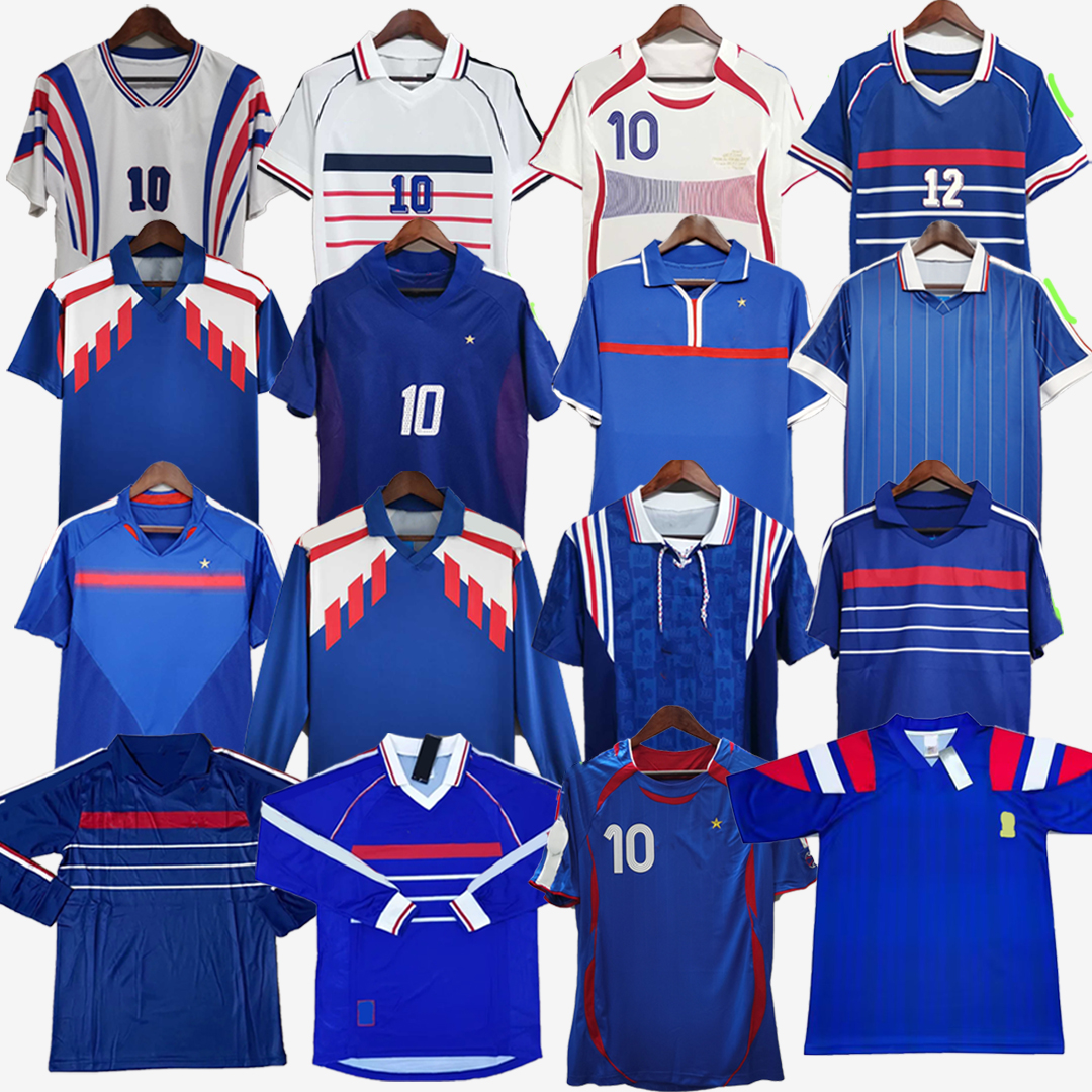 France soccer jerseys retro ZIDANE HENRY DESCHAMPS French Maillots de football shirt Vintage 1982 1984 1992 1994 1996 1998 2000 2002 2004 2006 2008 2010 long sleeve
France soccer jerseys retro ZIDANE HENRY DESCHAMPS French Maillots de football shirt Vintage 1982 1984 1992 1994 1996 1998 2000 2002 2004 2006 2008 2010 long sleeve