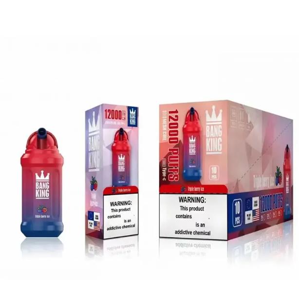 Bang King 12000 Puffs Disposable Vapes Pen Vaporizer 650mAh Rechargeable Mesh Coil Vape E Cigarette VS RandM
Bang King 12000 Puffs Disposable Vapes Pen Vaporizer 650mAh Rechargeable Mesh Coil Vape E Cigarette VS RandM