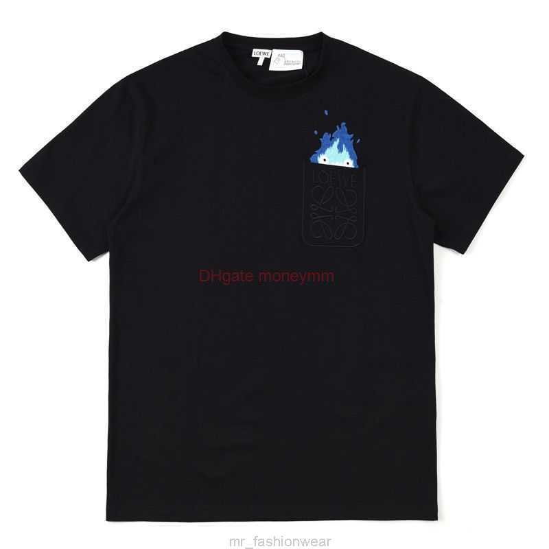 Designer Fashion Clothing Tees Tshirts Loewe Version of Roewe Co Branded Hals Mobile Castle Little Flame Card Flame Embroidery Pure Cotton Short Sleeve Tshirt Luxur, Black
Designer Fashion Clothing Tees Tshirts Loewe Version of Roewe Co Branded Hals Mobile Castle Little Flame Card Flame Embroidery Pure Cotton Short Sleeve Tshirt Luxur, Black