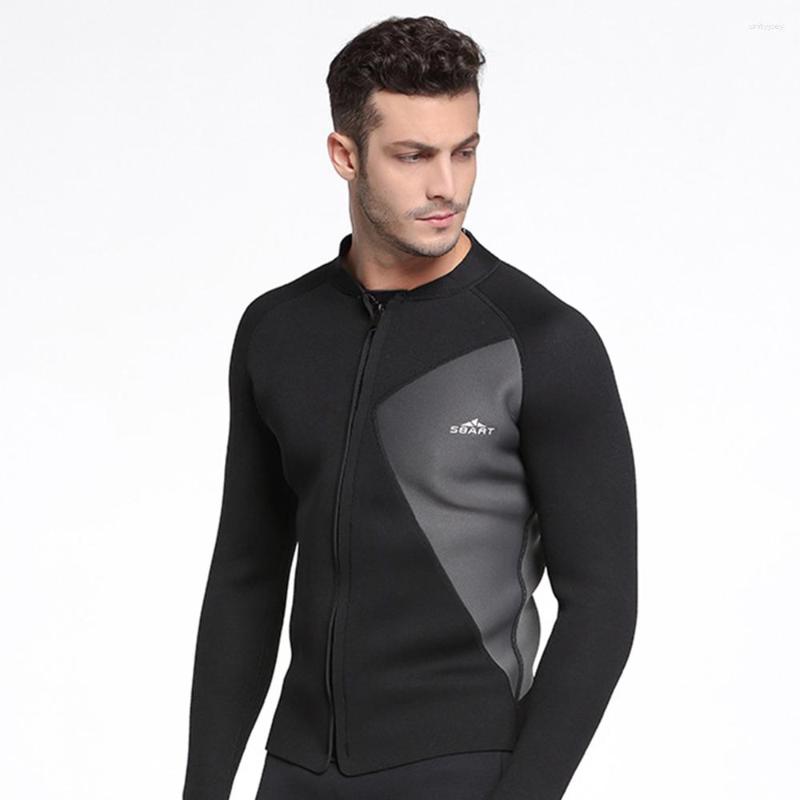 Women's Swimwear Men's 3MM Neoprene Wetsuit Jacket Long-Sleeve Snorkeling Cold And Warm Diving Sunscreen UV Surfing Suit Front Zipper, 3mm black grey
Women's Swimwear Men's 3MM Neoprene Wetsuit Jacket Long-Sleeve Snorkeling Cold And Warm Diving Sunscreen UV Surfing Suit Front Zipper, 3mm black grey