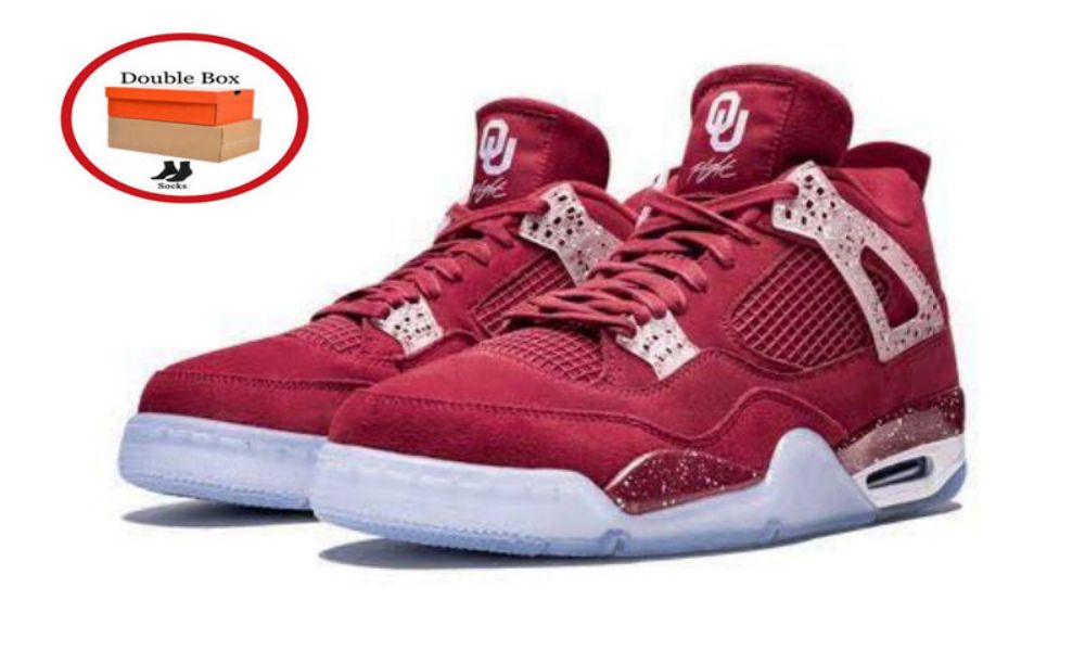 Jumpman 4 Retro Oklahoma Sooners Pe 4 4s Mens Basketball Shoes Red Cement Thunder Sail UniversitySeafoam Taupe Haze Men Trainers Sports Sneakers Double Box
Jumpman 4 Retro Oklahoma Sooners Pe 4 4s Mens Basketball Shoes Red Cement Thunder Sail UniversitySeafoam Taupe Haze Men Trainers Sports Sneakers Double Box