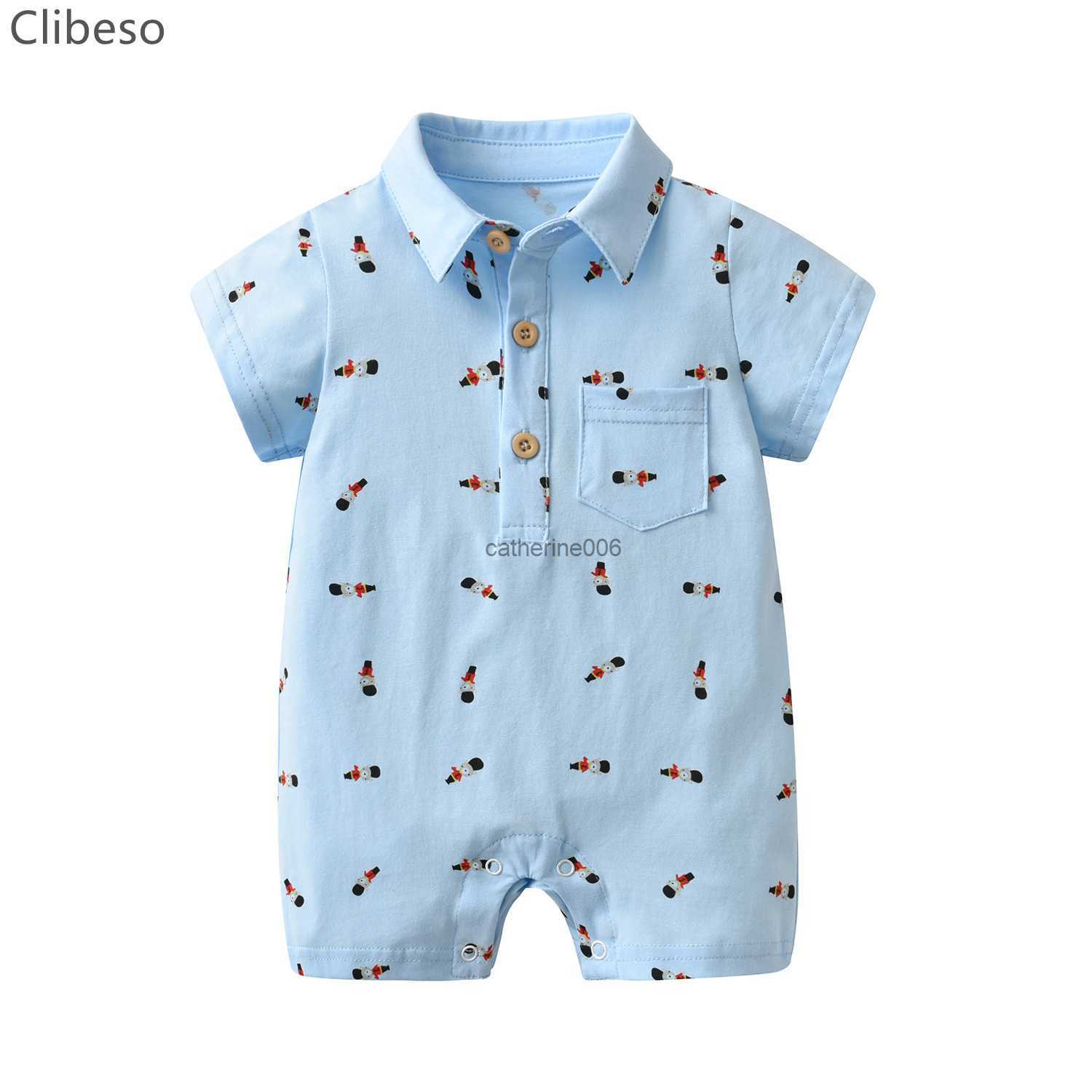 Spanish Baby Wear Baby Boys Summer Jumpersuit Enfant Cotton Soldier Print Short Sleeve Romper Brother Clothes Baptism Clothing L230625