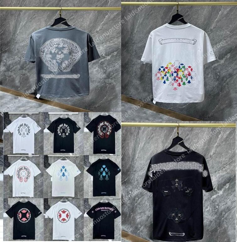 

New style Mens Classic t Shirt Heart Fashion Ch Balck High Quality Brand Letter Sanskrit Cross Pattern Sweater T-shirts Designers Chromes Pullover, Custo23