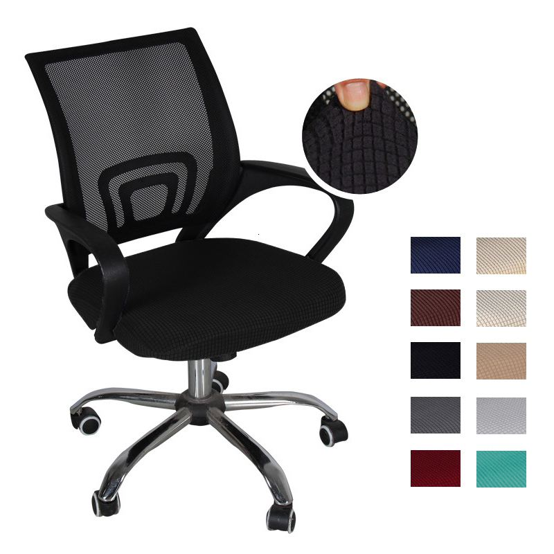 Chair Covers Elastic Office Cover Stretch Computer Gamer Rotating Armchair Seat Protector Fundas Para Sillas Antidust 230626
