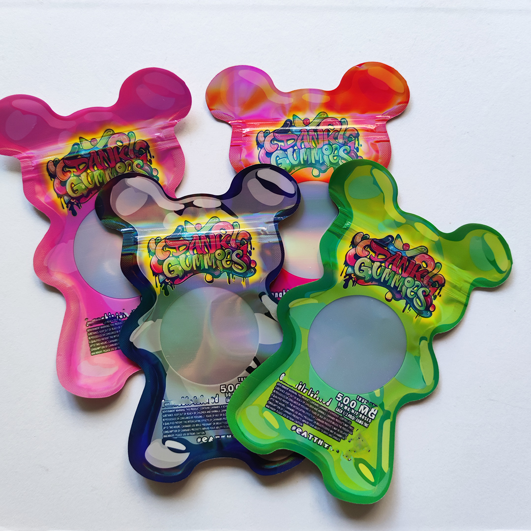 Special shaped Bears Bags Wholesale Edibles Dank Gummies 500mg Gummy Bag Worms Cubes Packaging edible Mylar bagss Irregular unique shape bag
Special shaped Bears Bags Wholesale Edibles Dank Gummies 500mg Gummy Bag Worms Cubes Packaging edible Mylar bagss Irregular unique shape bag