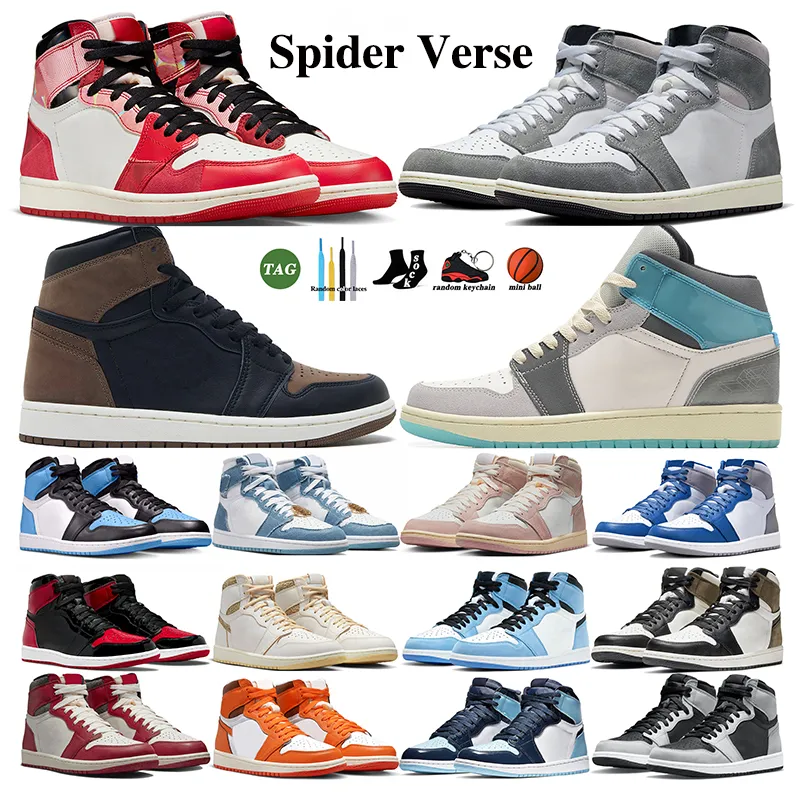 Designer Shoes Jumpman 1 Mid High 1s Se Split Space Jam Phantom Women Washed Pink Washed Black Lucky Green Dark Mocha Palomino Basketball Shoes Sports Sneakers