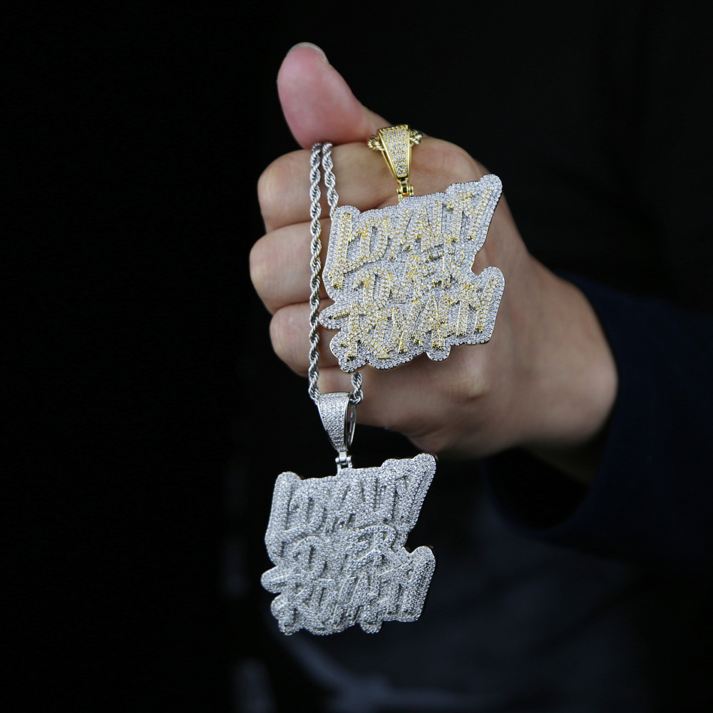 Pendant Necklaces Iced Out Bling Two Tone Color Letters Necklace Cubic Zirconia Badge Men Women Fashion Hip Hop Jewelry
Pendant Necklaces Iced Out Bling Two Tone Color Letters Necklace Cubic Zirconia Badge Men Women Fashion Hip Hop Jewelry