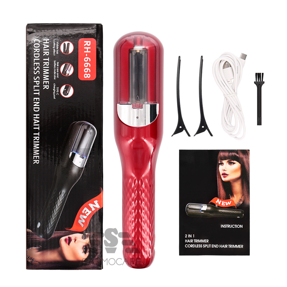 Electric Shavers Red Hair Split End Hair Trimmer Cutting Machine Cordless Open Ends Hair Cutter Type-c Charge Automatic End Remover Hair Care 230626 
Electric Shavers Red Hair Split End Hair Trimmer Cutting Machine Cordless Open Ends Hair Cutter Type-c Charge Automatic End Remover Hair Care 230626
