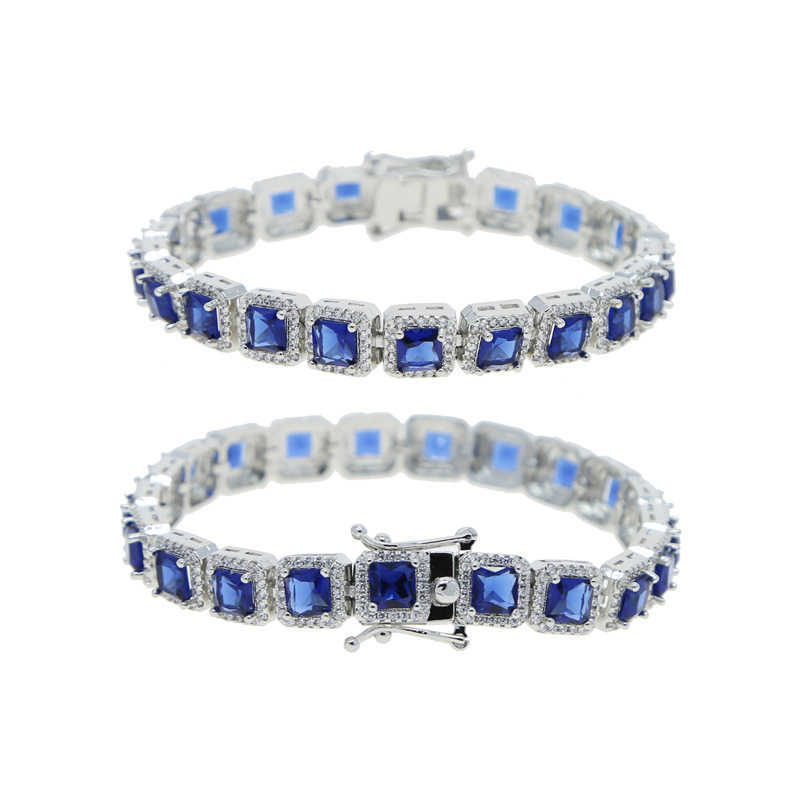 Square Blue Zirconia Bracelets For Men And Women With Zirconia Hip Hop Bracelets 0628
Square Blue Zirconia Bracelets For Men And Women With Zirconia Hip Hop Bracelets 0628