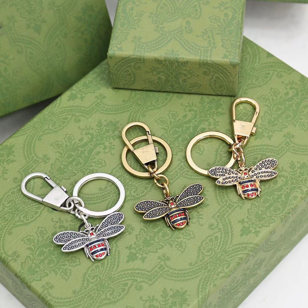 Keychains Designer Key Buckle New Fashion Handmade Brand Keychain Bee Key Buckle key rings