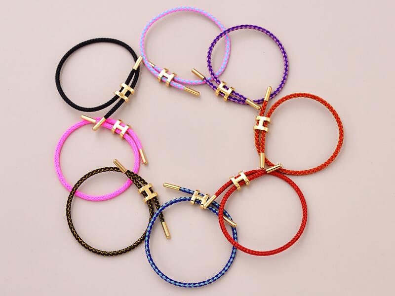 3A Charm Bracelets HM Genuine Leather Strap Adjustable Bracelet For Women With Dust Bag Box Fendave