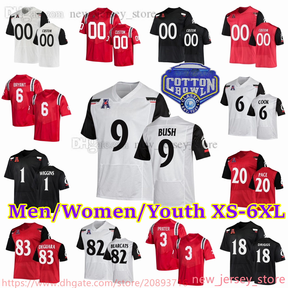 Custom XS- NCAA Cincinnati Bearcats Football Stitched Jerseys 3 Evan Prater 18 Travis Kelce 5 Darrick Forrest 1 Ahmad Sauce 9 Desmond Ridder 41 Joel Dublanko, Add cotton bowl patch
Custom XS- NCAA Cincinnati Bearcats Football Stitched Jerseys 3 Evan Prater 18 Travis Kelce 5 Darrick Forrest 1 Ahmad Sauce 9 Desmond Ridder 41 Joel Dublanko, Add cotton bowl patch