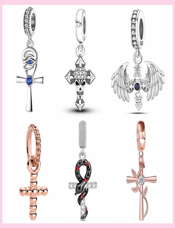 925 Silver Fit Charm 925 Bracelet Cross Skull Charm Evil Eyes Dark charms set Pendant DIY Fine Beads Jewelry7914428
925 Silver Fit Charm 925 Bracelet Cross Skull Charm Evil Eyes Dark charms set Pendant DIY Fine Beads Jewelry7914428