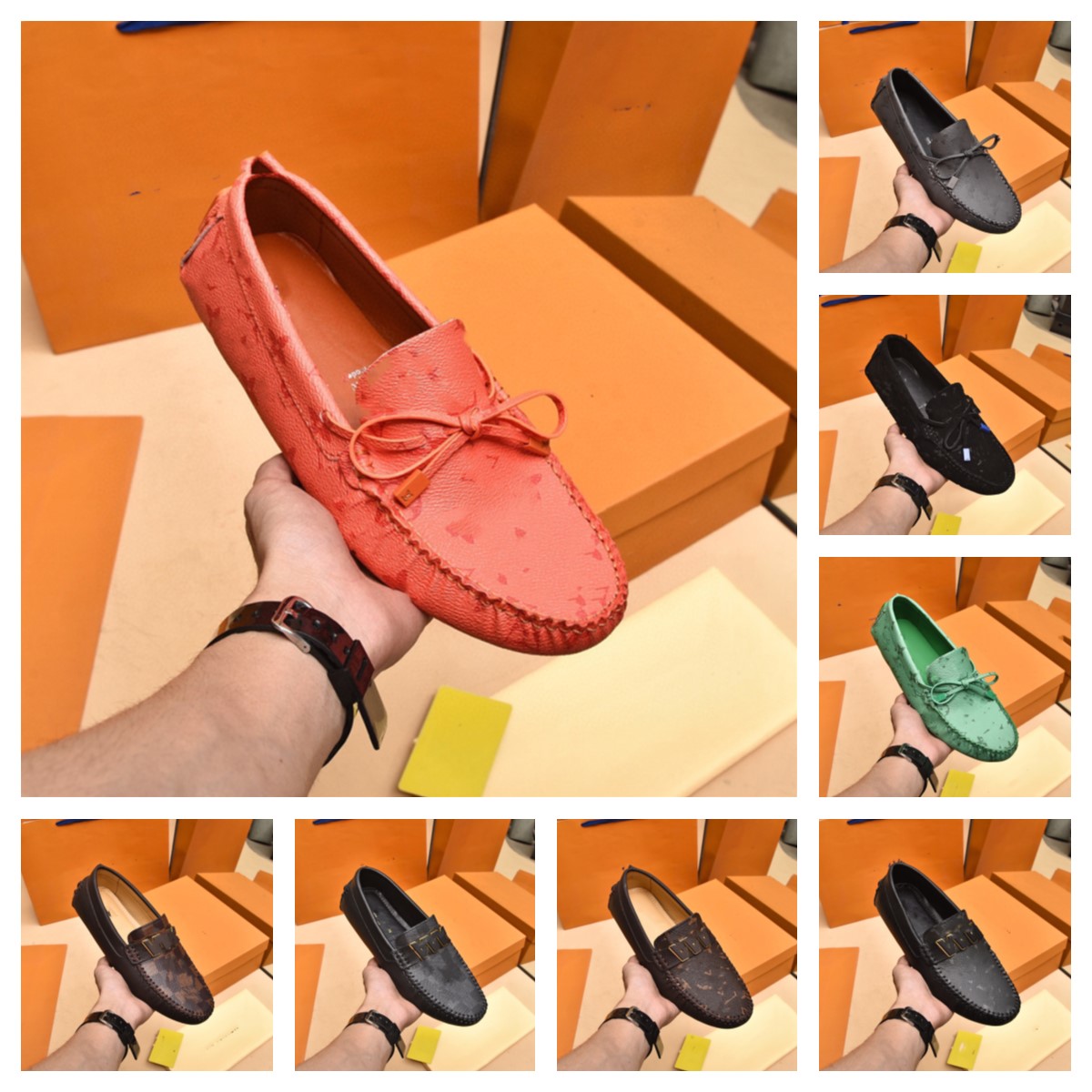 193model New Designer Loafer for Men Suede Men's Shoes Casual Flats Mens Loafers luxurious Moccasins Breathable Summer Driving Shoes