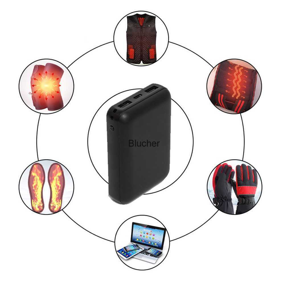 Cell Phone Power Banks Power Bank 10000mAh Portable Charging Mobile Phone External Battery 5V 2A Fast Heating Vest Jacket Electric Heating Equipment C