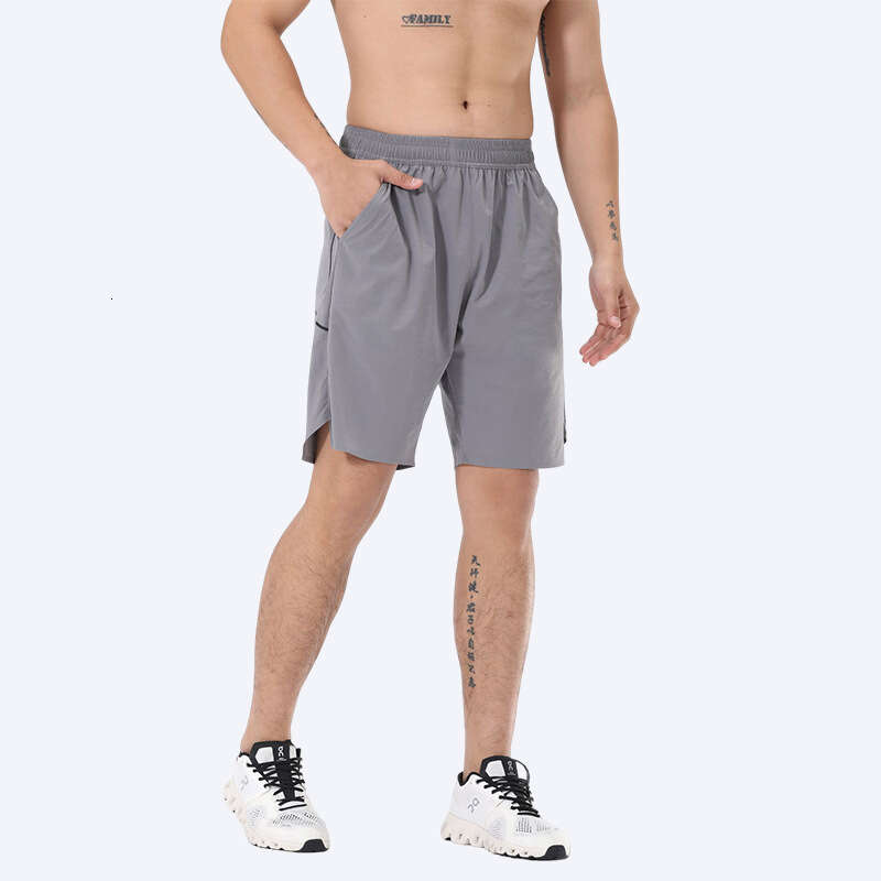 Designer LL Sports Tracker Shorts Side Pocket Men's Elastic Force Yoga Shorts Summer Quick-drying Breathable Running Training Fiess Shorts