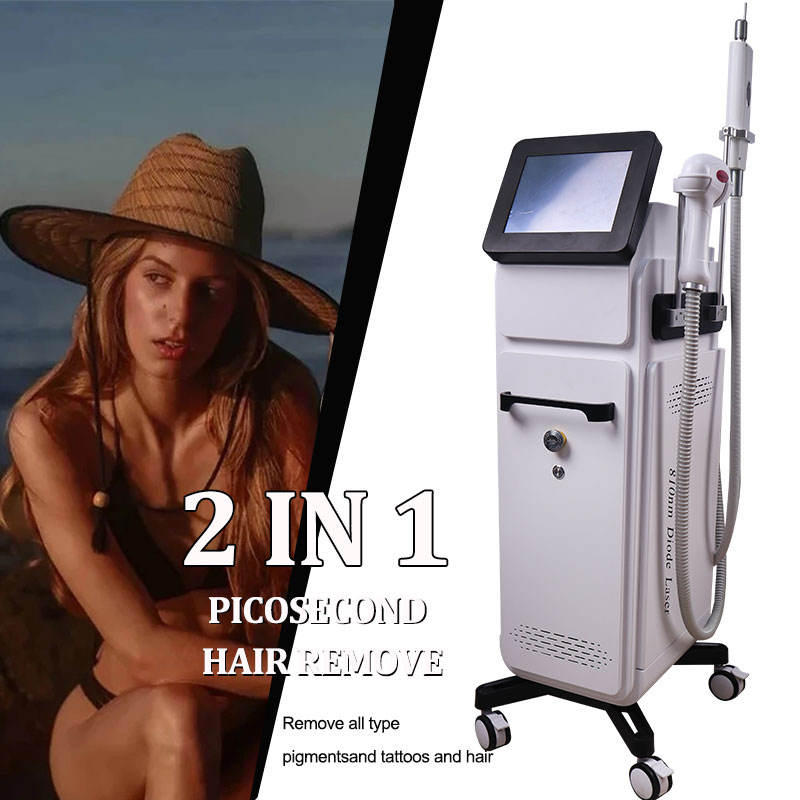 2 in 1 808nm diode laser hair removal picosecond tattoo removal beauty equipment for skin rejuvenation Skin Tightening Acne Treatment Face Lifting spo