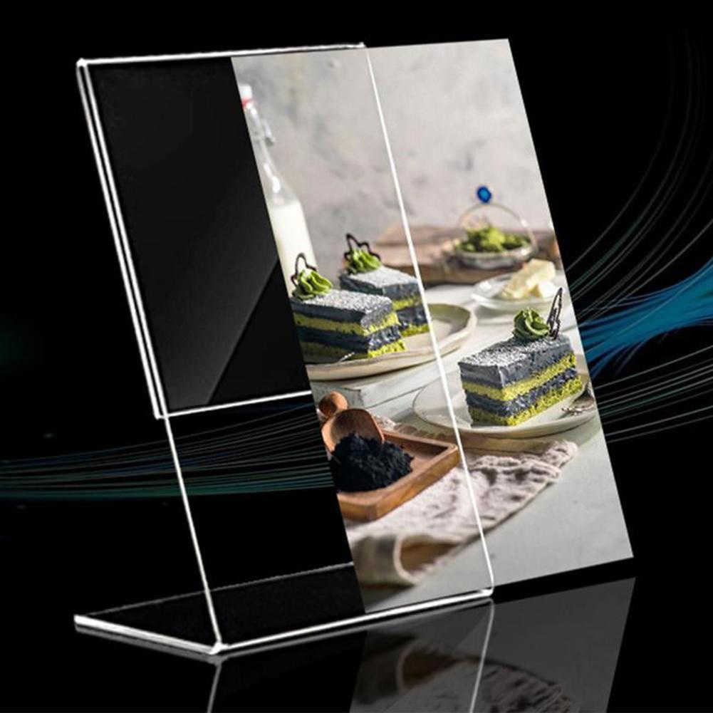 2 Size Transparent Acrylic Display Stand Desk Display Card Stand Office Business Shelf Clear Cards Stand Desktop Holder