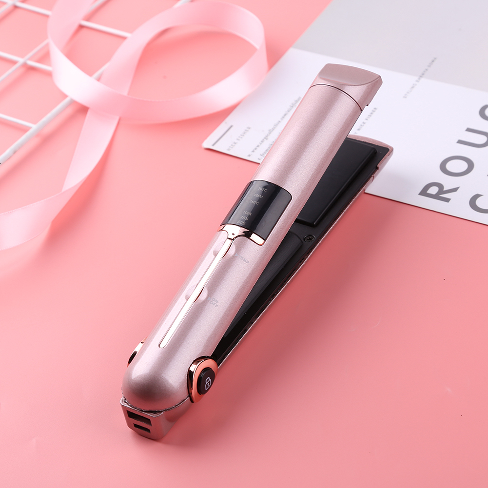 Hair Straighteners Cordless Mini Hair Straightener Curler Hair Fast Warm-up Thermal Hair Flat Iron Straightener Cordless Curler Home Hairdressing 2306