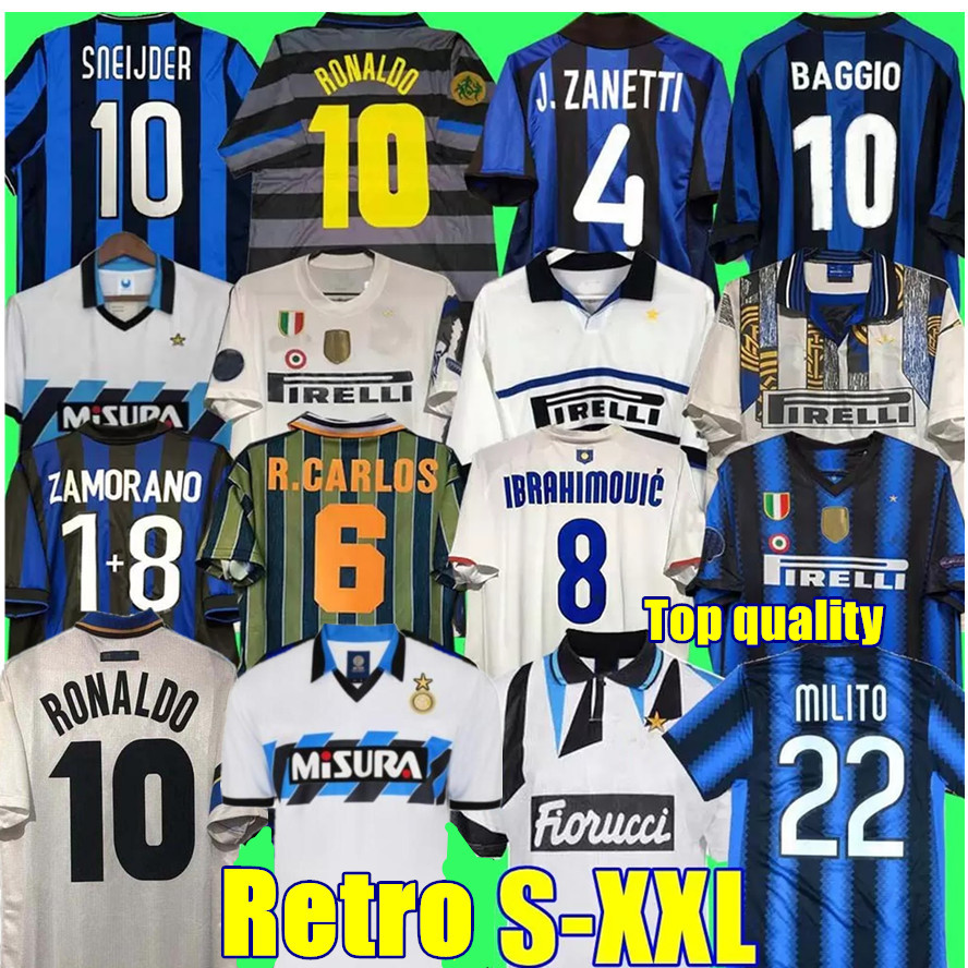 1997 1998 inter Retro Soccer Jerseys IBRAHIMVOIC MILANS Jerseys WEST ZBALOTELLI BAGGIO MILITO J. ZANETTI Retro Football Shirt Home Away Classic 1992 1993 1994 1995 96, 96 97
1997 1998 inter Retro Soccer Jerseys IBRAHIMVOIC MILANS Jerseys WEST ZBALOTELLI BAGGIO MILITO J. ZANETTI Retro Football Shirt Home Away Classic 1992 1993 1994 1995 96, 96 97