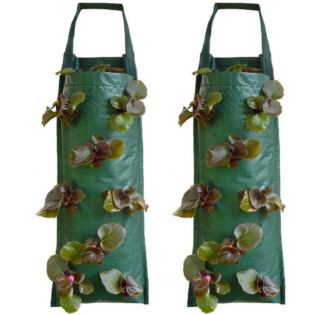 Wall Hanging Vertical Garden Strawberry Plant Grow Bags Plants Flower Tomato Growing Bag Hanging Vegetable Grow Bag 4/6/8Pockets