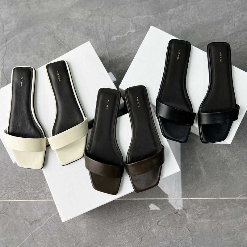 the row Summer The Row Women's Slide Versatile Single Piece Sandal Flat Bottom Lightweight Women's Shoes In Line With Muller Half Trailer Women, White
the row Summer The Row Women's Slide Versatile Single Piece Sandal Flat Bottom Lightweight Women's Shoes In Line With Muller Half Trailer Women, White