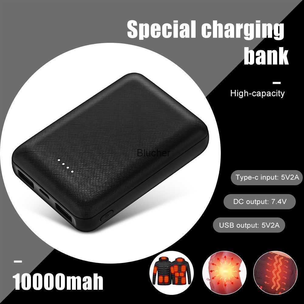 Cell Phone Power Banks Power Bank 10000mAh Portable Charging Mobile Phone External Battery 5V 2A Fast Heating Vest Jacket Electric Heating Equipment C