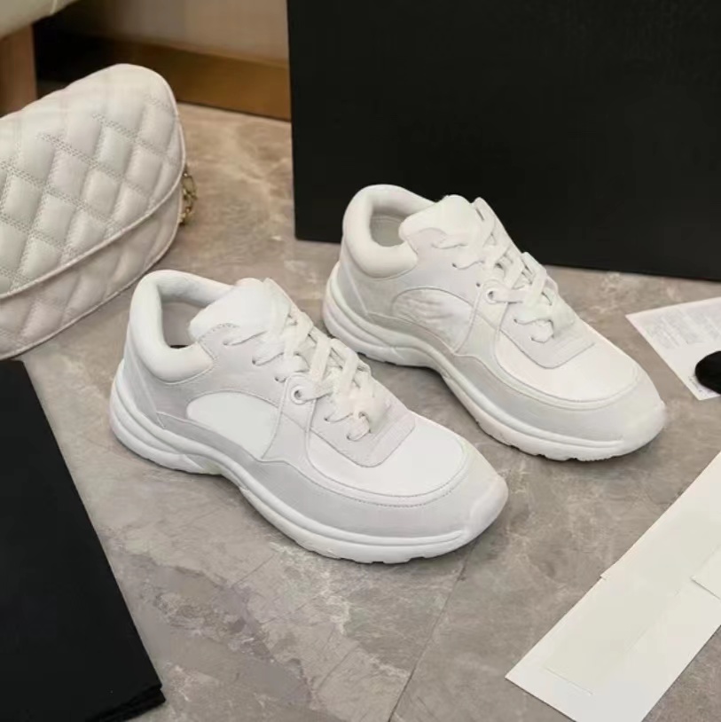 Designer Sneakers Calfskin Casual Shoes Reflective Shoes Vintage Suede Leather Trainers All-match Stylist Sneaker Patchwork Leisure Shoe Platform Lace-up Print