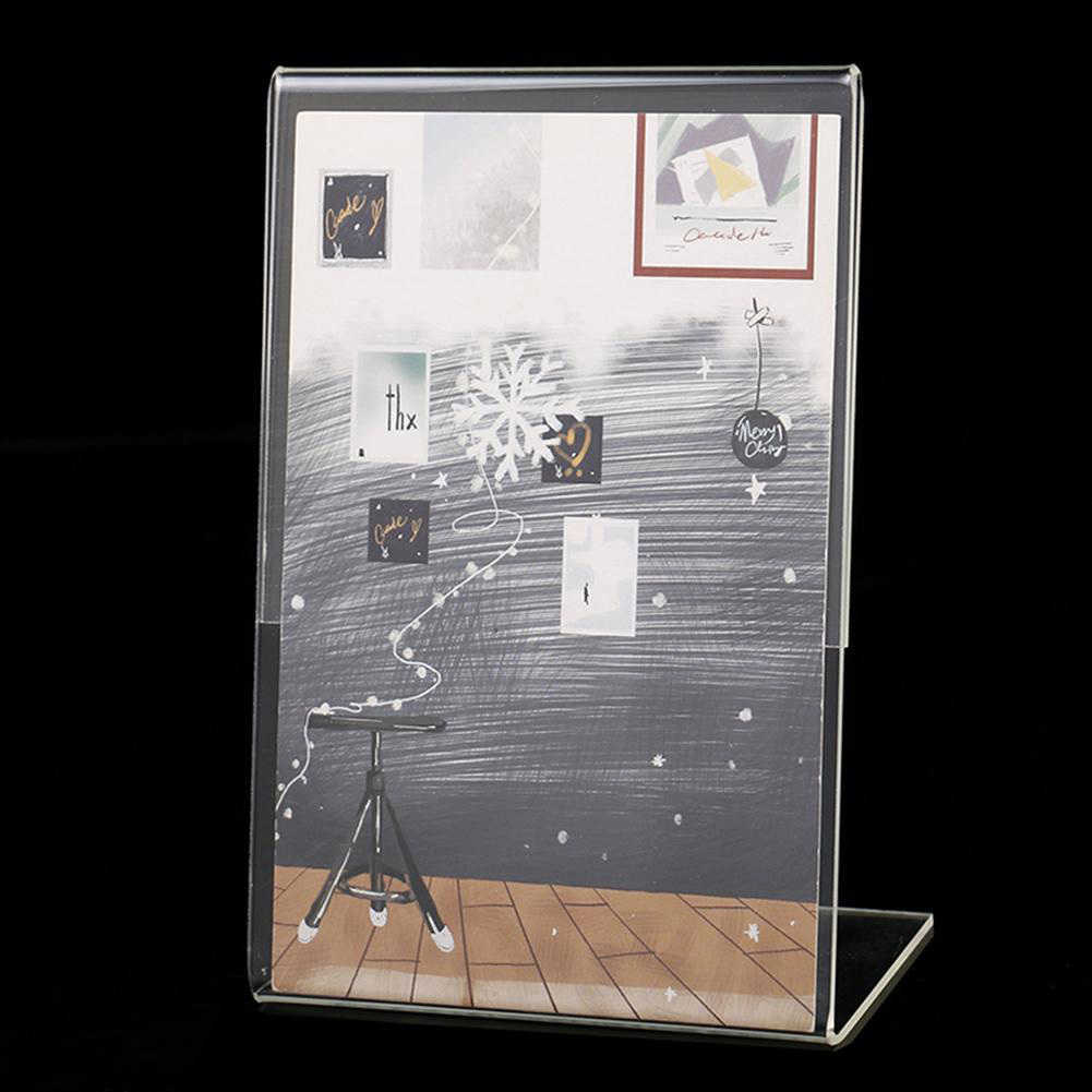 2 Size Transparent Acrylic Display Stand Desk Display Card Stand Office Business Shelf Clear Cards Stand Desktop Holder