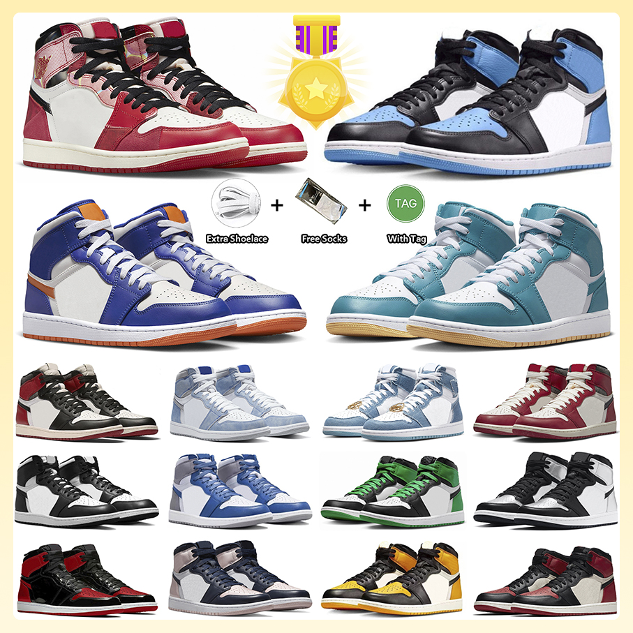 Jumpman 1 1s Basketball Shoes Spider-Verse Game Royal Aquatone UNC Toe Craft Reverse Laney Washed Pink Lost and Found Lucky Green Patent Bred Sneakers for Men Women, Item#6
Jumpman 1 1s Basketball Shoes Spider-Verse Game Royal Aquatone UNC Toe Craft Reverse Laney Washed Pink Lost and Found Lucky Green Patent Bred Sneakers for Men Women, Item#6